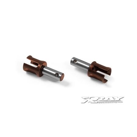 Xray Lightweight Diff Outdrive Adapter - Hudy Spring Steel (2) (XR335072)