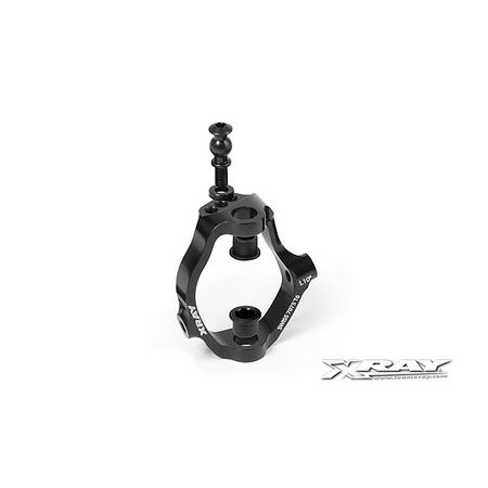 Xray Alu Caster Block 10Â° Left - 3 Roll-Centers - Swiss 7075 T6 - Hard Coated (XR352280)