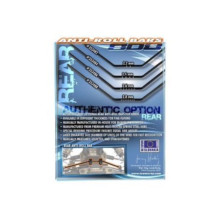 Xray XB808 Rear Anti-Roll Bar 2.2mm (XR353482)