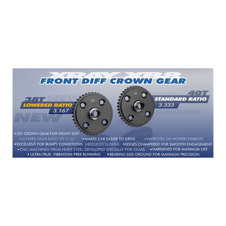 Xray Front Diff Large Bevel Gear 38T (XR355038)