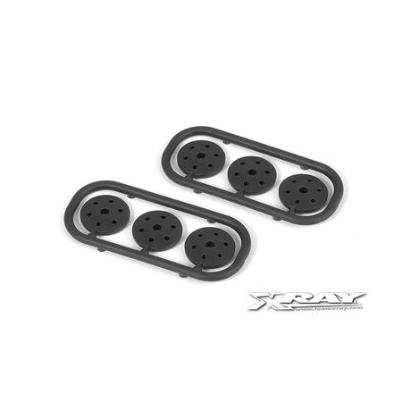 Xray Shock Piston Set 6-Hole (1.2; 1.3; 1.4mm) - Delrin - V3 (XR358033)