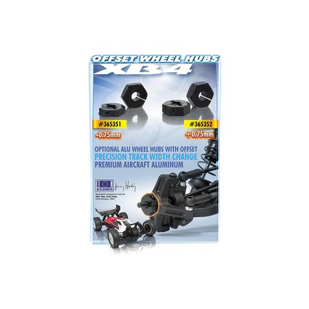 Xray Alu Wheel Hub 14mm - Offset "+0.75mm" (2) (XR365352)