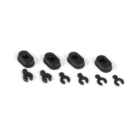 Xray Composite Eccentric Bushings + Caster Clips (2) (XR372315)