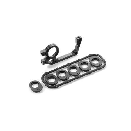 Xray X1 Alu Rear Bulkhead - Left + Ride Height Adjusters (XR373022)