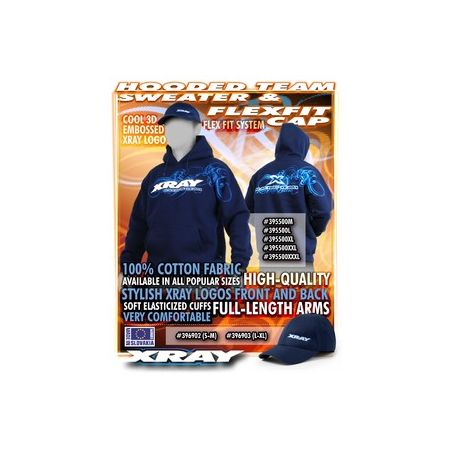 Xray Xray Sweater Hooded - Blue (Xxl) (XR395500XXL)