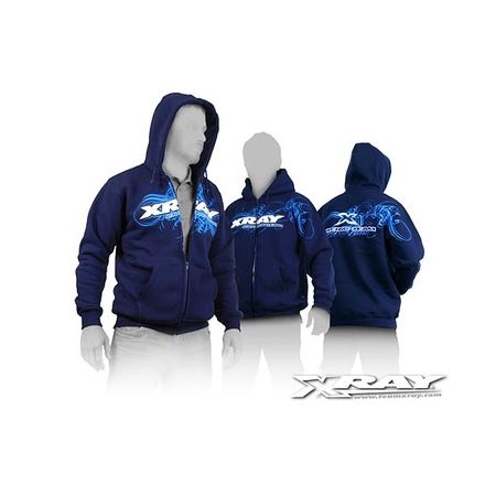 Xray Xray Sweater Hooded With Zipper - Blue (S) (XR395600S)