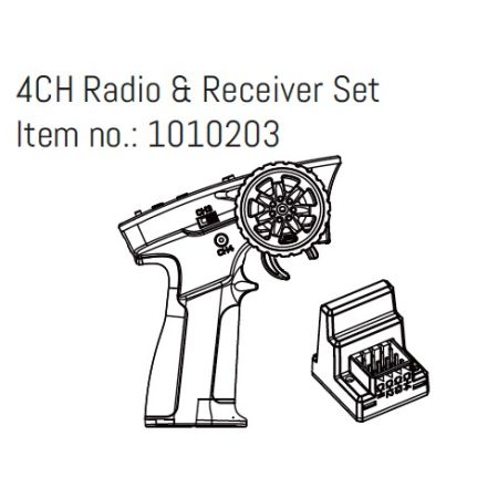 Absima 4CH Radio & Receiver Set - GOAT