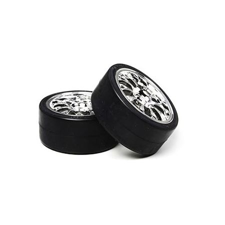 Tamiya Plated Mesh Wheel W Drift Tyres 2