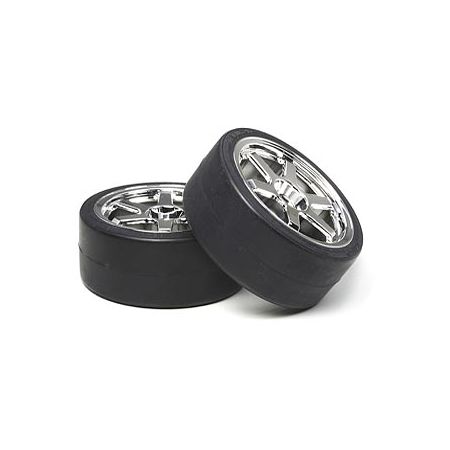 Tamiya 6-S Wheel W Drift Tyre X 2 26mm + 2