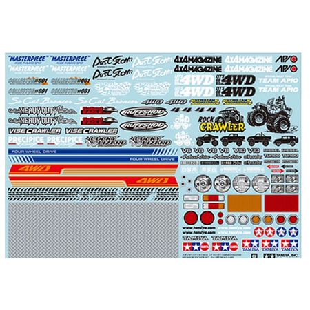 Tamiya Off Road Car Sponsor Stickers