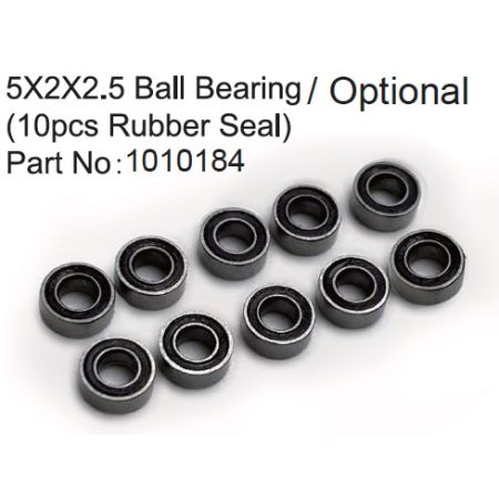 Absima 5X2X2.5 Ball Bearing ( 10pcs Rubber Seal )