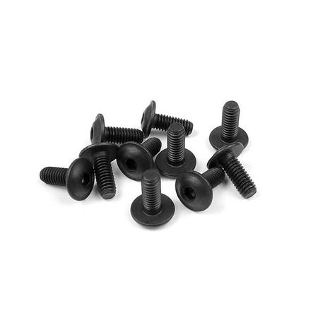 Xray Hex Screw Flanged Sh M4X10  (10) (XR911410)