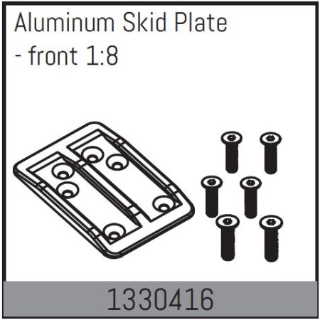 Absima Aluminum Skid Plate - front 1:8