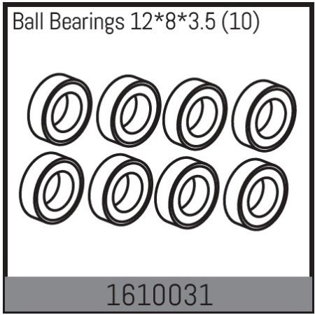 Absima Ball Bearings 12*8*3.5 (10) (AB1610031)