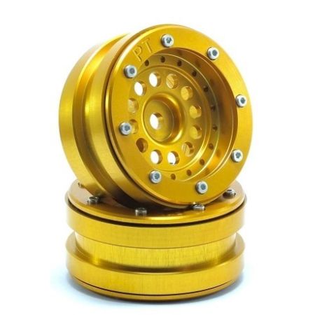 Metsafil Beadlock Wheels PT-Bullet Gold/Gold 1.9 (2 pcs) (MT0020GOGO)