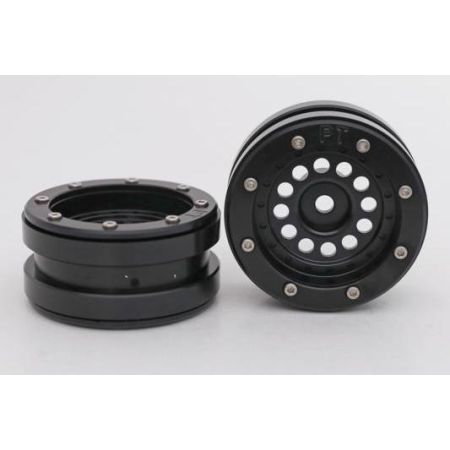 Metsafil Beadlock Wheels PT-Bullet Black/Black 1.9 (2 pcs)Â  (MT0020BBÂ )