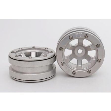 Metsafil Beadlock Wheels PT-Claw Silver/Silver 1.9 (2 pcs)Â  (MT0060SSÂ )