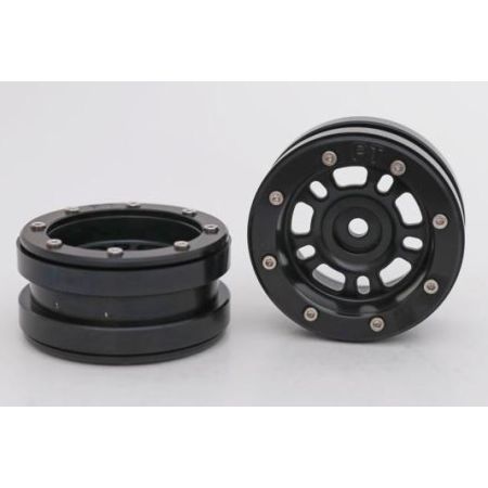 Metsafil Beadlock Wheels PT-Distractor Black/Black 1.9 (2 pcs)Â  (MT0040BBÂ )