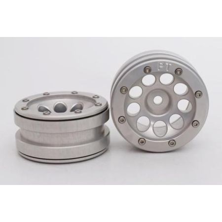 Metsafil Beadlock Wheels PT-Ecohole Silver/Silver 1.9 (2 pcs)Â  (MT0050SSÂ )