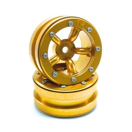 Metsafil Beadlock Wheels PT-Safari Gold/Gold 1.9 (2 pcs) (MT0010GOGO) Metsafil Beadlock Wheels PT-Safari Gold/Gold 1.9 (2 pcs) (MT0010GOGO)