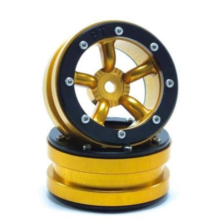 Metsafil Beadlock Wheels PT-Safari Gold/Black 1.9 (2 pcs) (MT0010GOB) Metsafil Beadlock Wheels PT-Safari Gold/Black 1.9 (2 pcs) (MT0010GOB)
