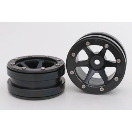 Metsafil Beadlock Wheels PT-Slingshot Black/Black 1.9 (2 pcs)Â  (MT0030BBÂ )