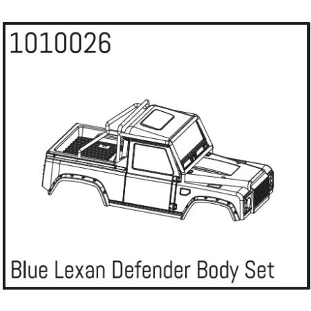 Absima Blue Lexan Defender Body Set