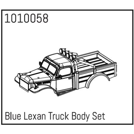 Absima Blue Lexan Power Wagon Body Set