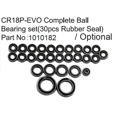 Absima CR18P-EVO Complete Ball Bearing Set ( 30pcs Rubber Seal )