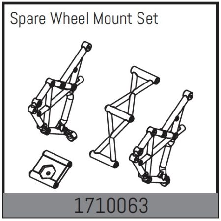 Absima Spare Wheel Mount Set (AB1710063)