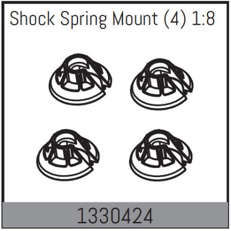 Absima Shock Spring Mount (4) 1:8