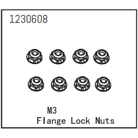 Absima Flange Lock Nut M3 (8)