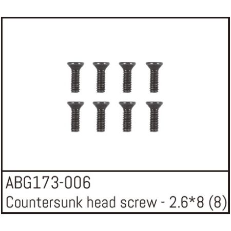 Absima Flat Head Screw M2.3*6 (8) (ABG173-006)