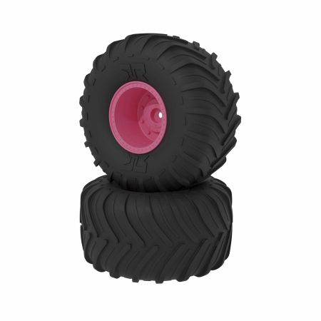 Arrma dBoots Chevron MT Tire Set, Glued, Pink (G-ARA-2533)