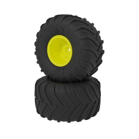 Arrma dBoots Chevron MT Tire Set, Glued, Yellow (G-ARA-2536)