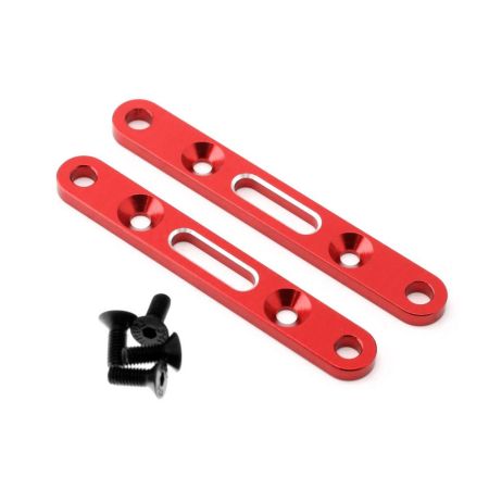 RC Overhaul Front & Rear Sus Arm Mount, Red Aluminum, 4S (G-RCO-AR015R)