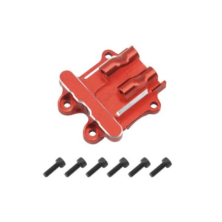 RC Overhaul  Front Gearbox Cover, Red Aluminum, Grom (G-RCO-AR028R)