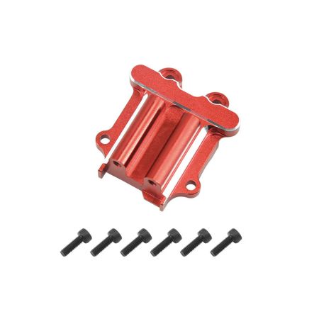 RC Overhaul Rear Gearbox Cover, Red Aluminum, Grom (G-RCO-AR029R)