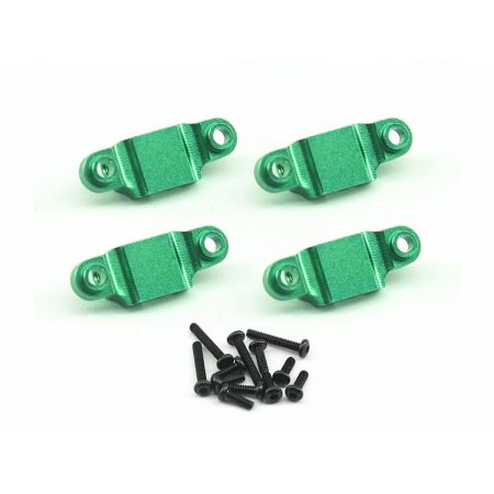 RC Overhaul Lower Shock Mount Green Alum 4pcs, LMT Mini (G-RCO-LOS06G)