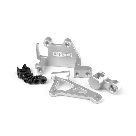 RC Overhaul Aluminum Servo Mount Set, Promoto, Silver (G-RCO-MX05S)