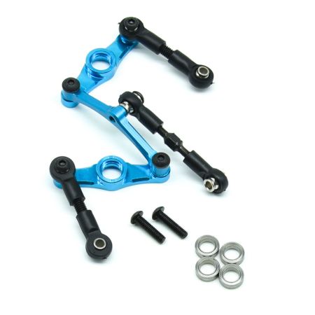 RC Overhaul Steering Set w/Adj Track Rods Blue Aluminum TT01 (G-RCO-TAM01BL)