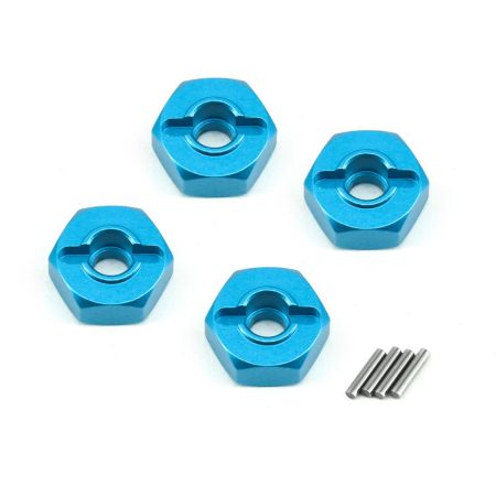 RC Overhaul Wheel Hex 12mm 4pcs Blue Aluminum TT01 (G-RCO-TAM06)