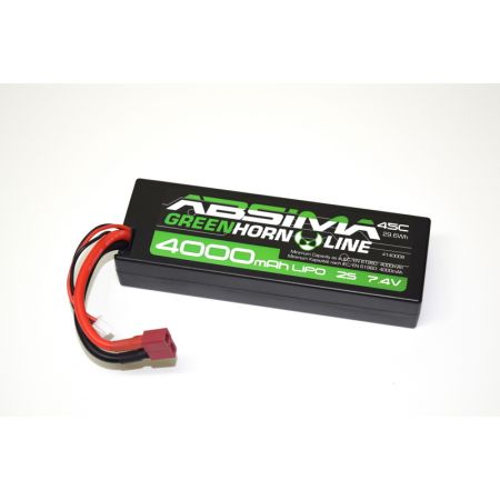 Absima Greenhorn LiPo Stick Pack 7.4V-45C 4000 Hardcase (T-Plug)