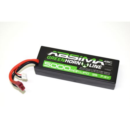 Absima Greenhorn LiPo Stick Pack 7.4V-45C 5000 Hardcase (T-Plug)