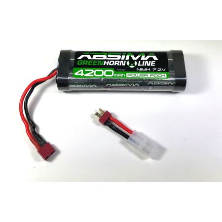 Absima Greenhorn NiMH Stick Pack 7.2V 4200 (T-Plug + Tamiya Adaptor)
