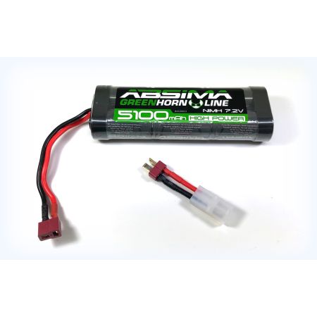 Absima Greenhorn NiMH Stick Pack 7.2V 5100 (T-Plug + Tamiya Adaptor)