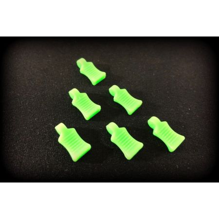 Absima Rubber Body Clips Holder, Neon Green (6) (AB2440056)