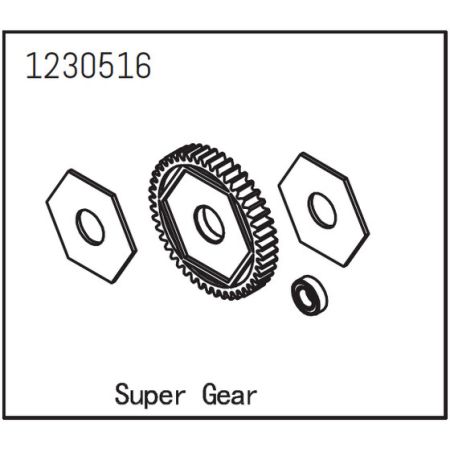 Absima Main Gear with Slipper Pads