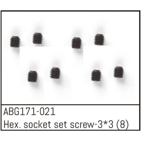 Absima Hex. Socket Set Screw M3*3 (8) (ABG171-021)
