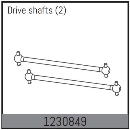 Absima Rear Drive Shafts (2) (AB1230849)